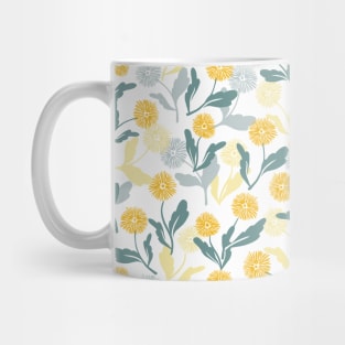 Dandelion floral pattern white ver Mug